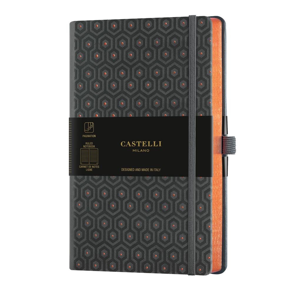 Castelli Copper and Gold A5 Ruled Honey Copper Notebook